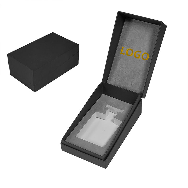 Custom Luxury 50ml Perfume Box Packaging Small Cardboard Drawers Pull Empty Design for Gift Sample Sponge Matt Lamination