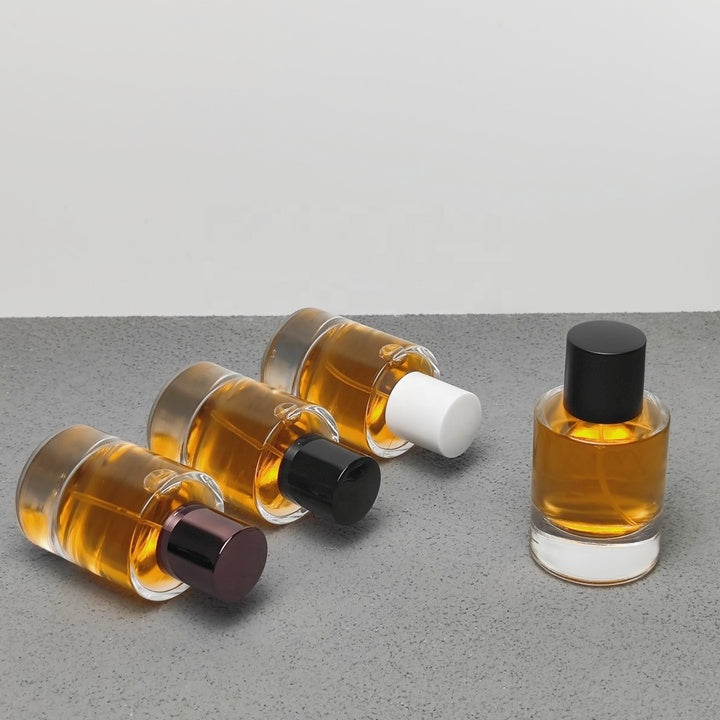 50ml Luxury Round Glass Perfume Bottle Empty Fragrance Packaging Bottle Thick Bottom Perfume Spray Bottle Custom Logo OEM ODM