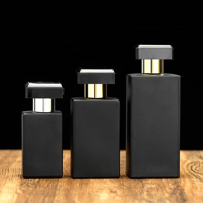 Black Perfume Bottle for Him 30ml 50ml 100ml Matte Black