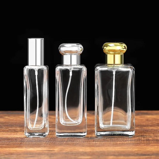 Fragrance Spray Bottles Unique Square Glass Model H047S