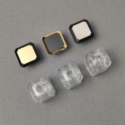 Ready to Ship Premium Glass Custom LOGO Area 30ml Square Perfume Bottle with Luxury Decorative Cap Low MOQ