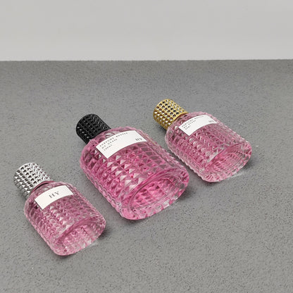 Custom Luxury Square 30ml 50ml 100ml Empty Crimp Neck Glass Perfume Bottle with Pump Sprayer Reed Diffuser Screen Printing Box