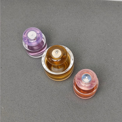 50ml & 100ml Cylinder Glass Perfume Bottles with Pump Sprayer and Stylish Caps for Home Boutique & Display