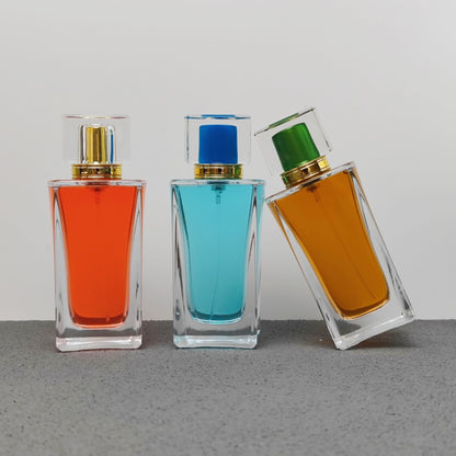 100ml Luxury Glass Perfume Bottle Empty Fragrance Packaging Bottle with Decorative Cap Custom Logo OEM ODM Perfume Packaging