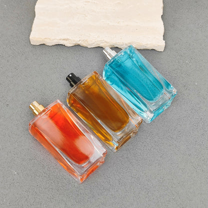 100ml Luxury Glass Perfume Bottle Empty Fragrance Packaging Bottle with Decorative Cap Custom Logo OEM ODM Perfume Packaging