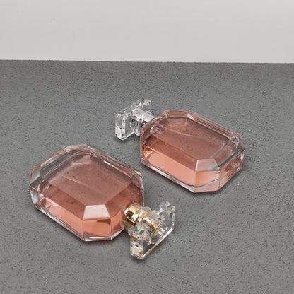 100ml Luxury Perfume Bottle Thick Glass Fragrance Container with Crystal Acrylic Cap OEM ODM