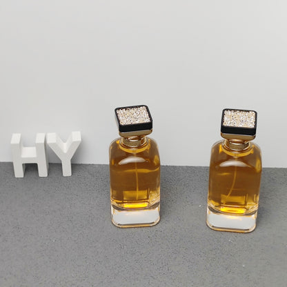 Wholesale 100ml Luxury Glass Fragrance Bottle with Decorative Glass Cap