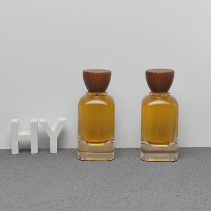 Wholesale 100ml Luxury Glass Fragrance Bottle with Decorative Glass Cap