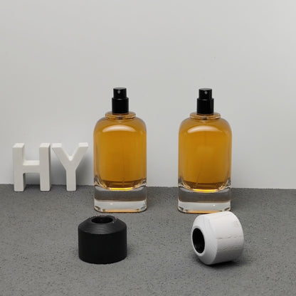 Wholesale 100ml Luxury Glass Fragrance Bottle with Decorative Glass Cap