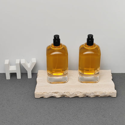 Wholesale 100ml Luxury Glass Fragrance Bottle with Decorative Glass Cap