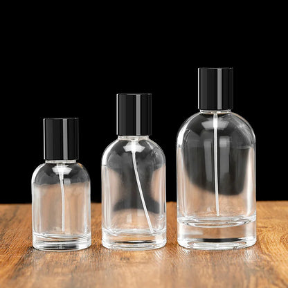 Perfume Spray Bottles Model H011R with Silver and Black Lids