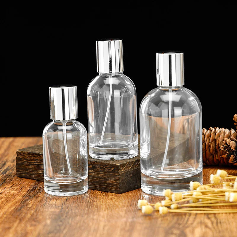 Perfume Spray Bottles Model H011R with Silver and Black Lids