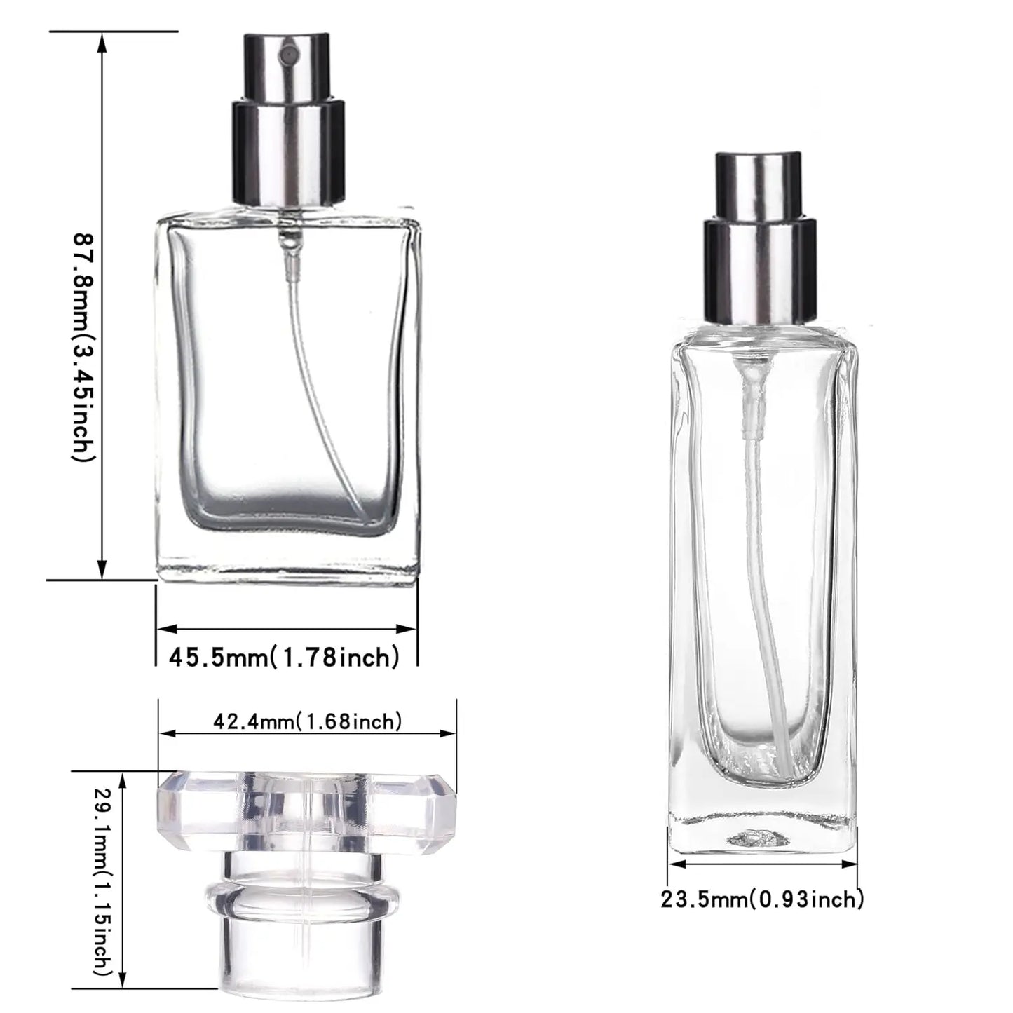 dimensions of the 1 oz cologne bottle