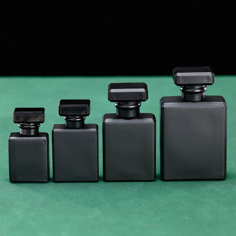 Black Perfume Bottle for Men Square Shape Model H053S