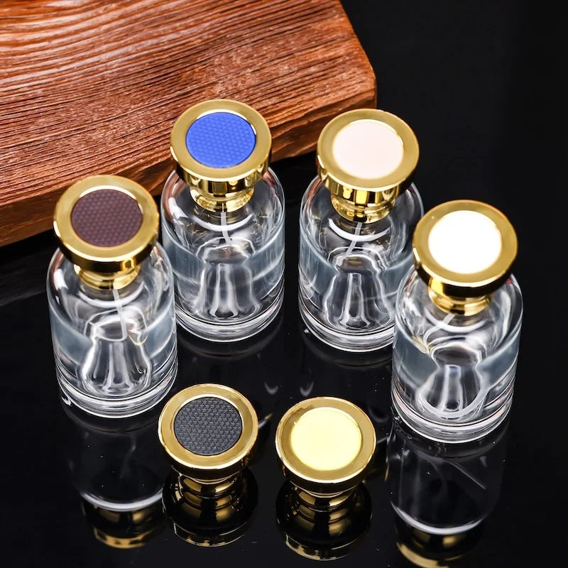 Cologne Spray Bottles Model H082R50 Bottle Caps in Various Colors