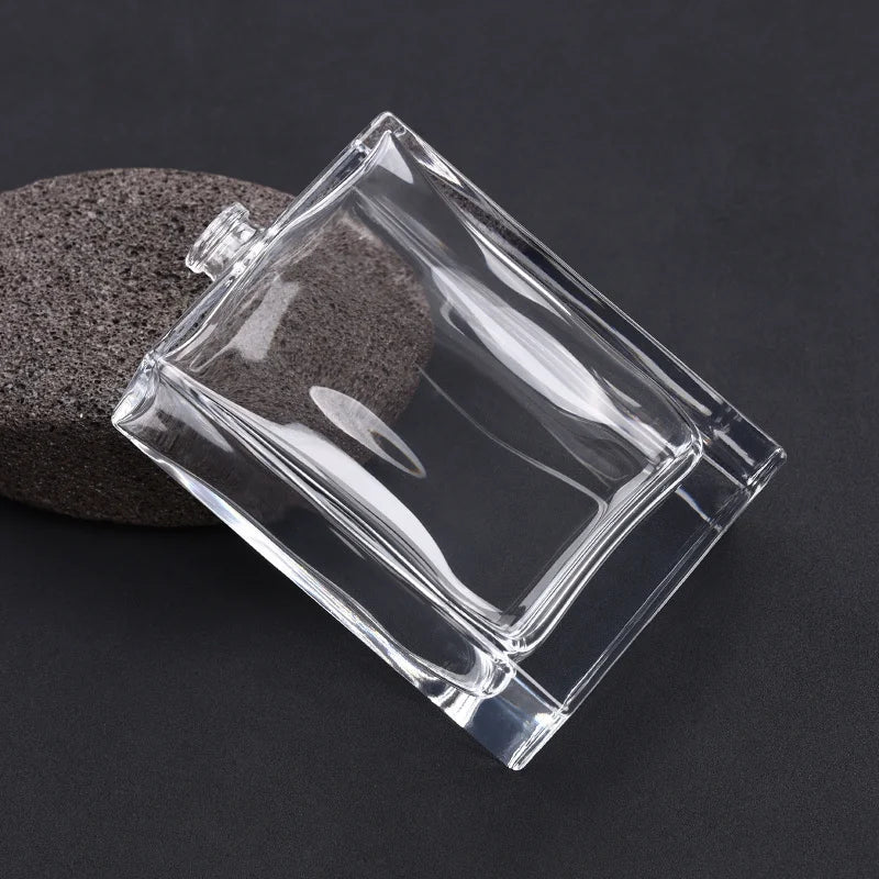 100 ml Bottle Perfume Square Clear Glass H072S100