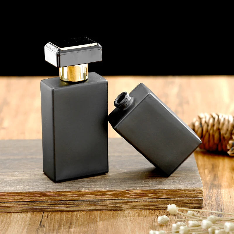 Black Perfume Bottle for Him 30ml 50ml 100ml Matte Black