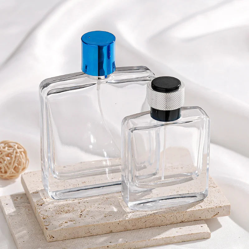 Bottle for Perfume Flat Square Glass Bottle Model H077S