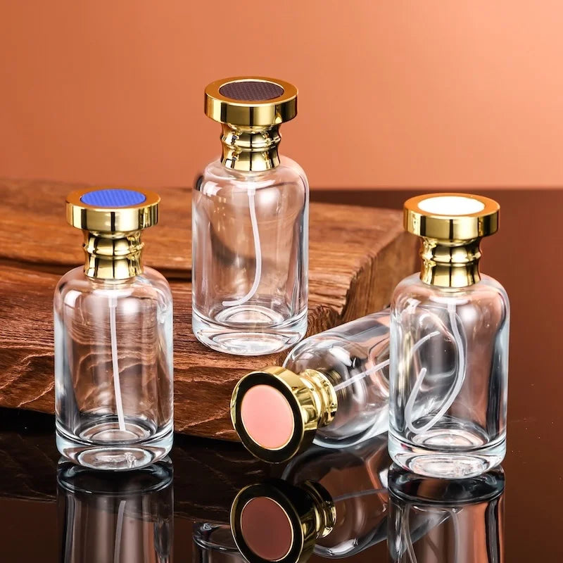 Cologne Spray Bottles Model H082R50 Bottle Caps in Various Colors