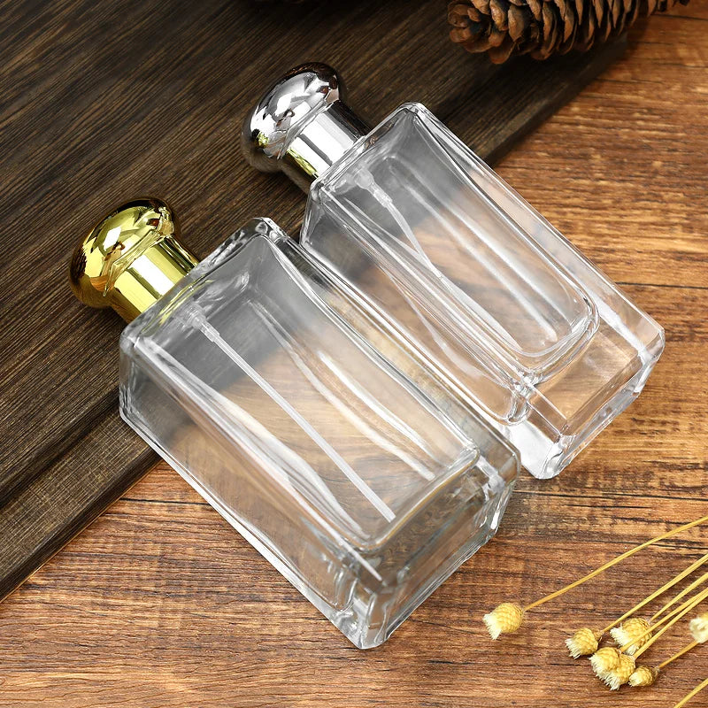 Fragrance Spray Bottles Unique Square Glass Model H047S