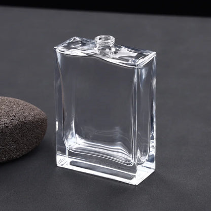 100 ml Bottle Perfume Square Clear Glass H072S100