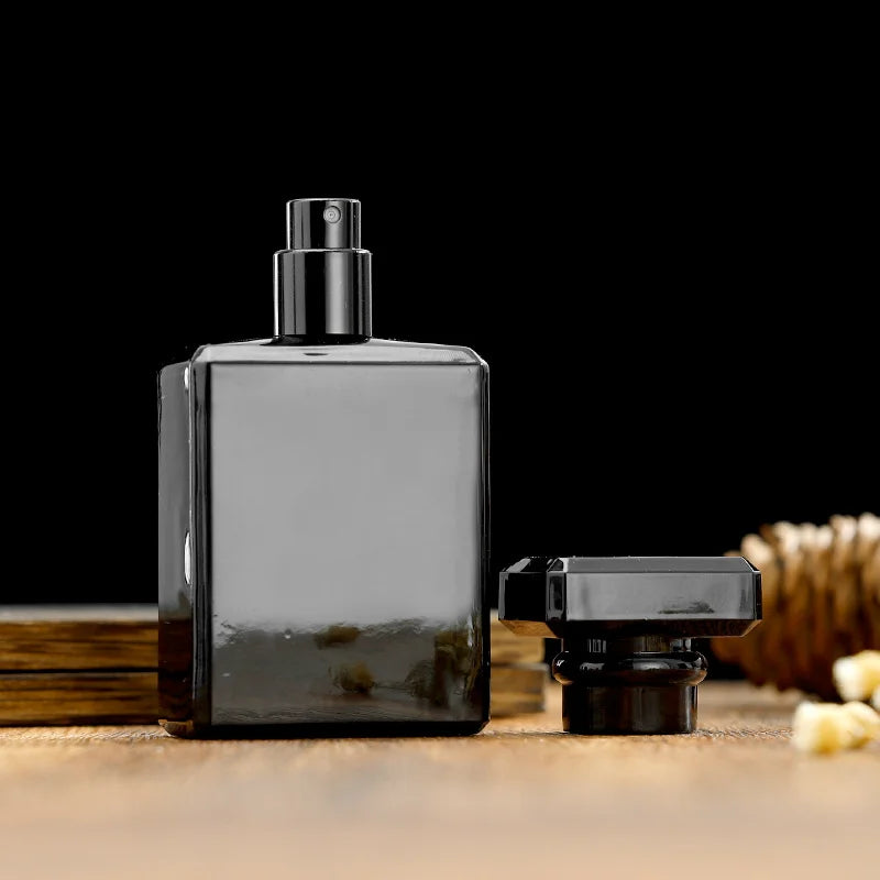 Black Perfume Bottle for Men Model H053S Bright Black