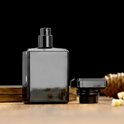 Black Perfume Bottle for Men Model H053S Bright Black