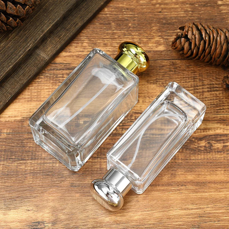 Fragrance Spray Bottles Unique Square Glass Model H047S