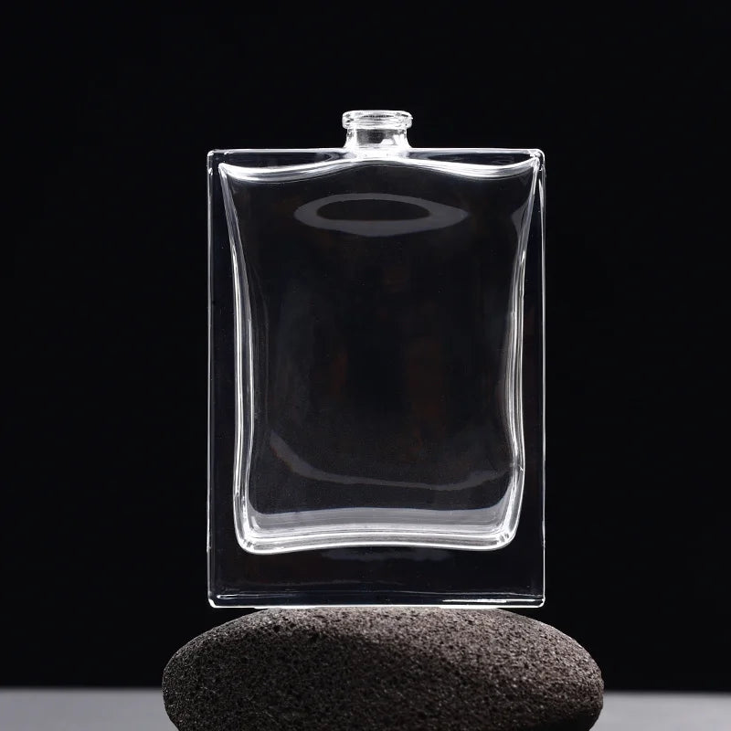 100 ml Bottle Perfume Square Clear Glass H072S100