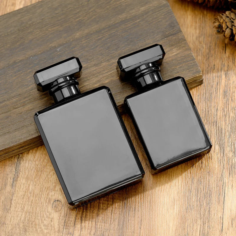 Black Perfume Bottle for Men Model H053S Bright Black