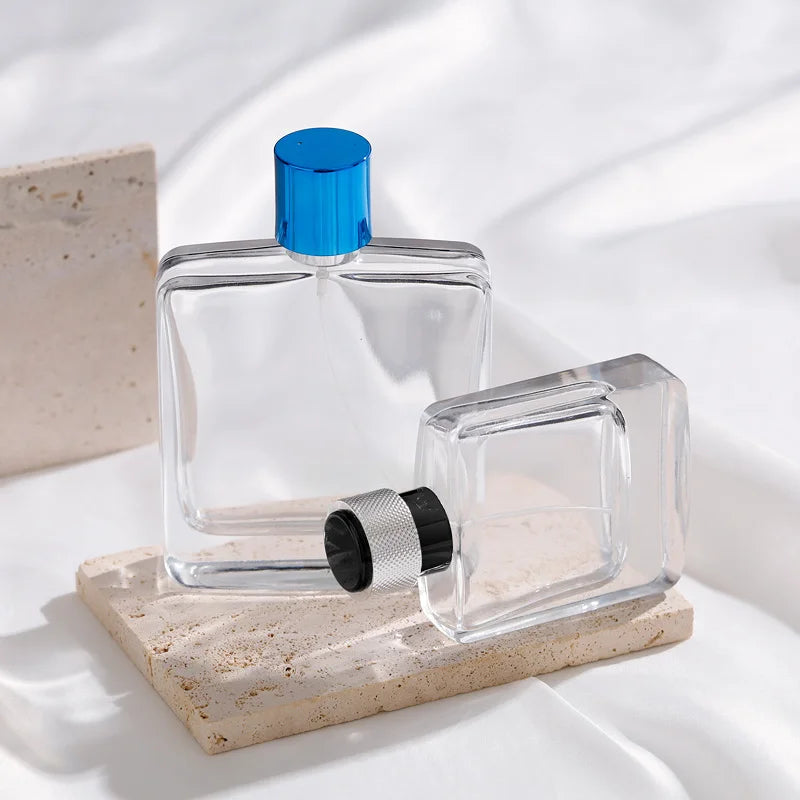 Bottle for Perfume Flat Square Glass Bottle Model H077S