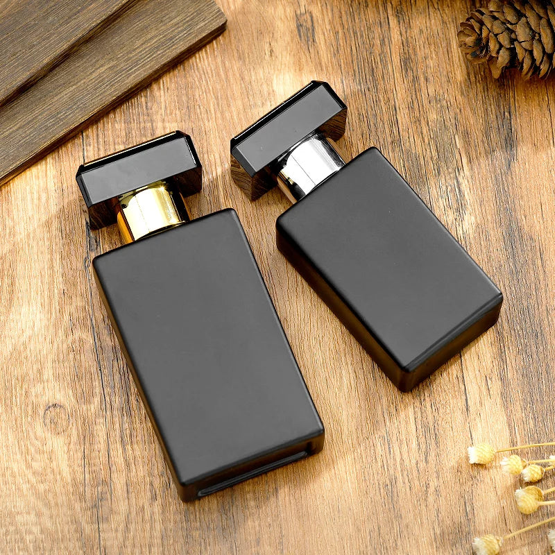 Black Perfume Bottle for Him 30ml 50ml 100ml Matte Black