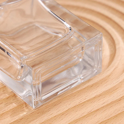 Perfume Bottles with Pump Wholesale Square Clear Glass