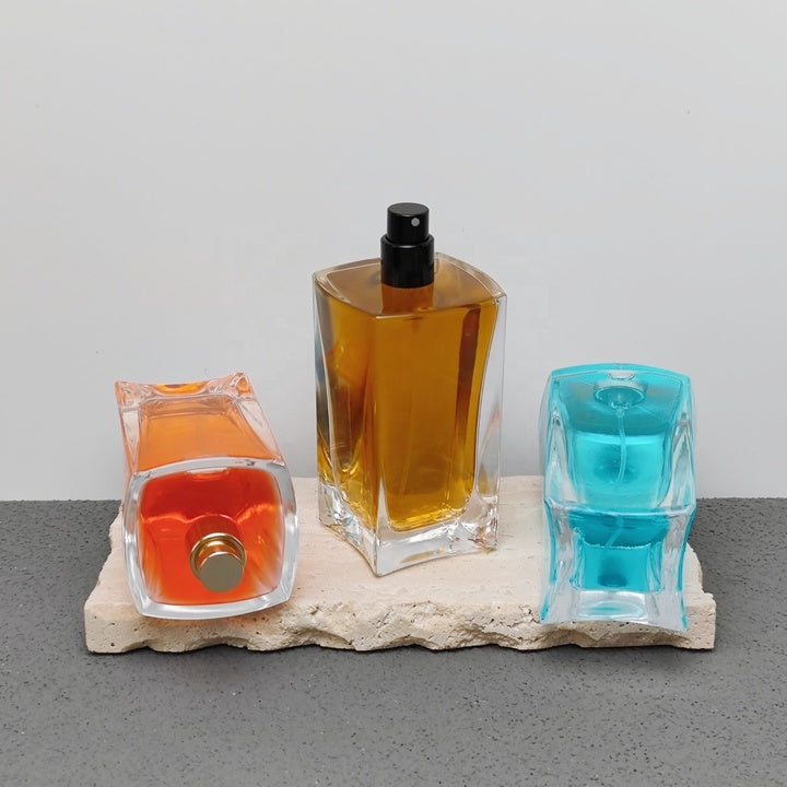 100ml Luxury Glass Perfume Bottle Empty Fragrance Packaging Bottle with Decorative Cap Custom Logo OEM ODM Perfume Packaging