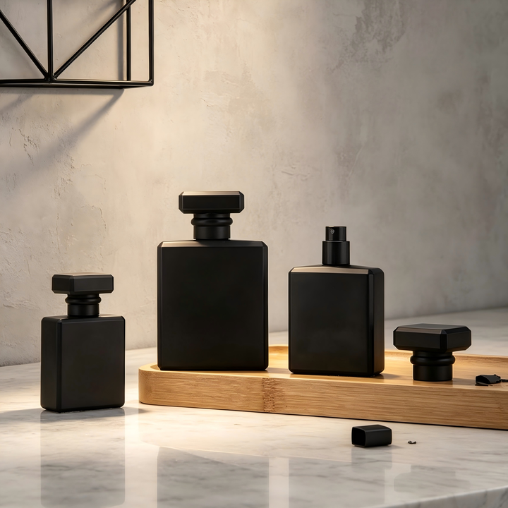 Square 50ml Perfume Bottle Rectangular Bayonet 30ml Spray Subpacking 100ml Perfume Bottle Empty Bottle High Grade