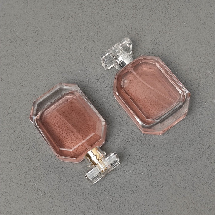 100ml Luxury Perfume Bottle Thick Glass Fragrance Container with Crystal Acrylic Cap OEM ODM