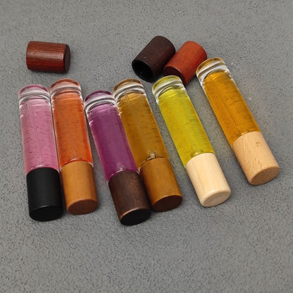 Wholesale 15ml Empty Perfume Bottle Portable Glass Atomizer Spray Bottle with Custom Cylinder Wooden Cap