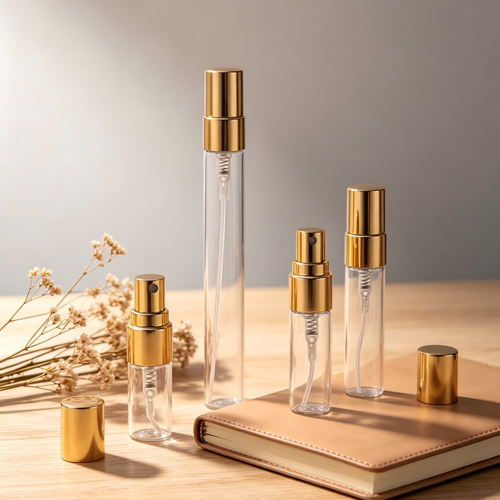 Factory Direct Sale: 2ml, 3ml, 5ml, 10ml Spray Bottles for Perfumes, Sample Sizes, Portable, Glass, High-end Spray Bottles.
