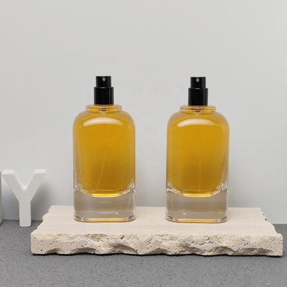Wholesale 100ml Luxury Glass Fragrance Bottle with Decorative Glass Cap