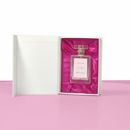 Custom Luxury 50ml Perfume Box Packaging Small Cardboard Drawers Pull Empty Design for Gift Sample Sponge Matt Lamination