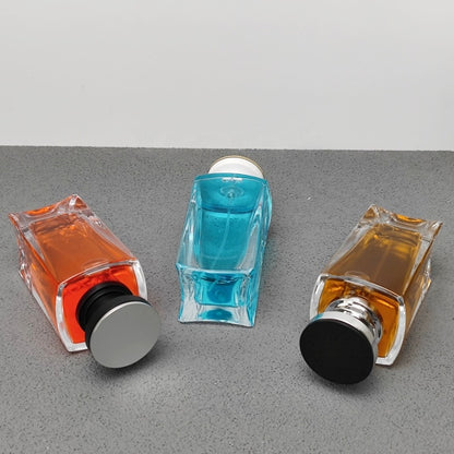 100ml Luxury Glass Perfume Bottle Empty Fragrance Packaging Bottle with Decorative Cap Custom Logo OEM ODM Perfume Packaging