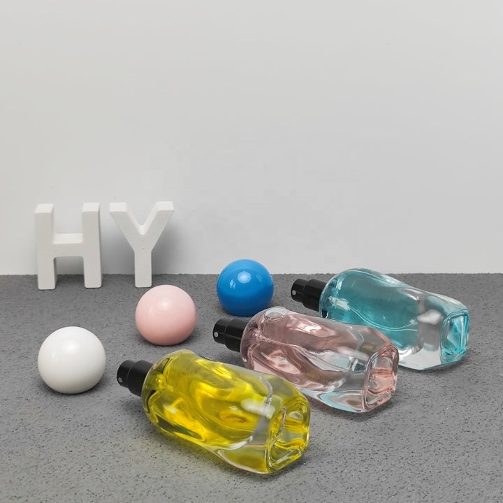 30ml Luxury Empty Glass Perfume Bottle with Round Ball Cap Custom Fragrance Packaging Bottle OEM ODM