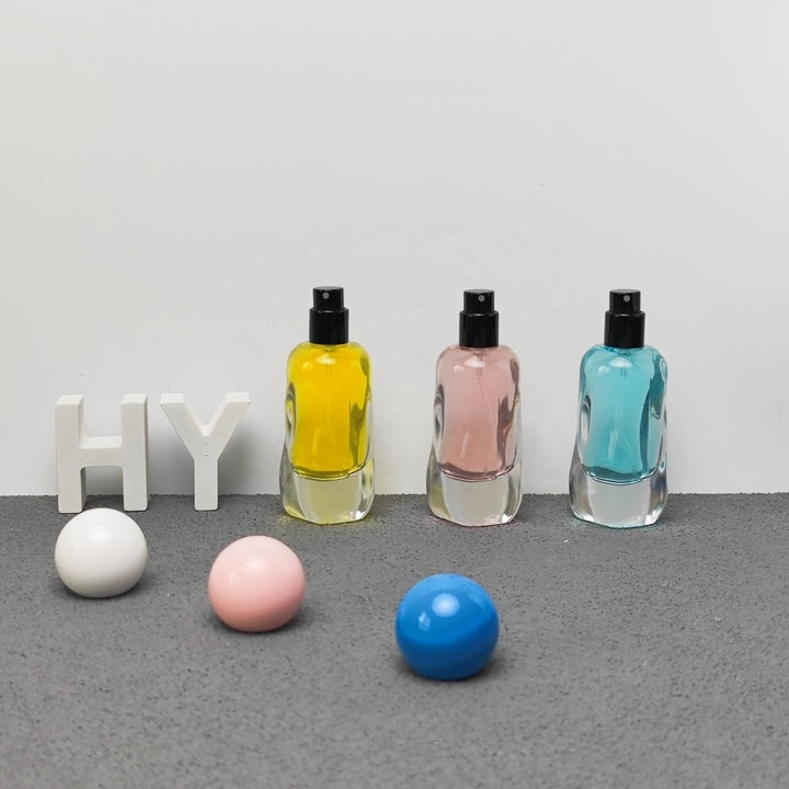 30ml Luxury Empty Glass Perfume Bottle with Round Ball Cap Custom Fragrance Packaging Bottle OEM ODM