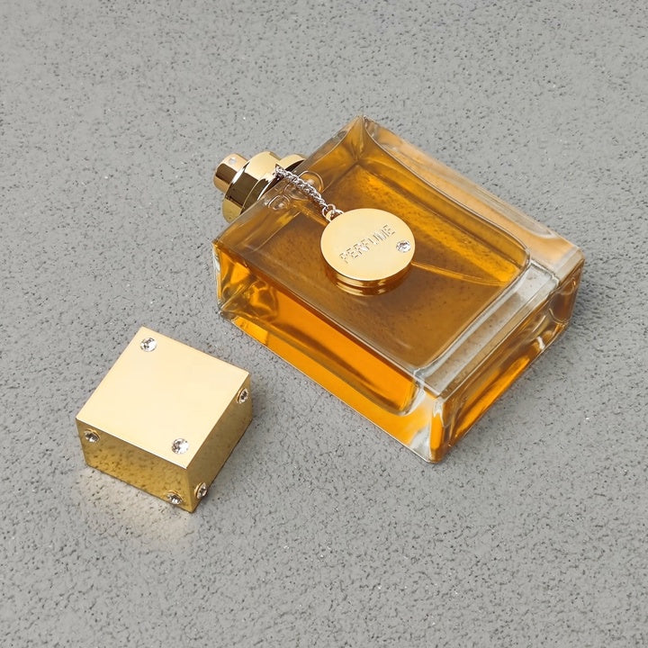 Luxury Perfume Bottle 100ml with Gold Cap and Chain for Women Custom Packaging Box Available