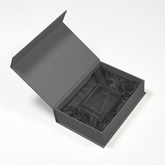 Custom Luxury 50ml Perfume Box Packaging Small Cardboard Drawers Pull Empty Design for Gift Sample Sponge Matt Lamination