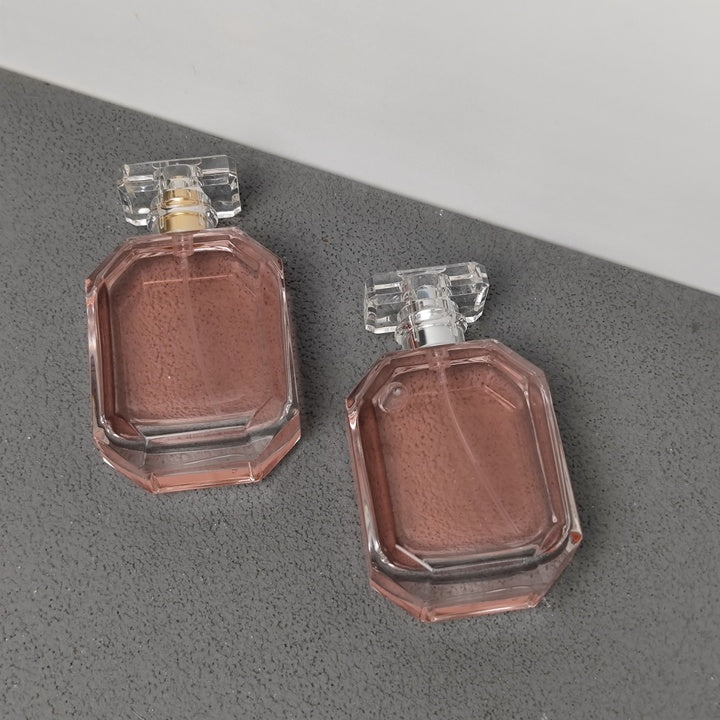 100ml Luxury Perfume Bottle Thick Glass Fragrance Container with Crystal Acrylic Cap OEM ODM