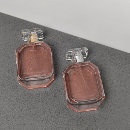 100ml Luxury Perfume Bottle Thick Glass Fragrance Container with Crystal Acrylic Cap OEM ODM