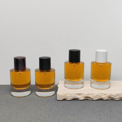 50ml Luxury Round Glass Perfume Bottle Empty Fragrance Packaging Bottle Thick Bottom Perfume Spray Bottle Custom Logo OEM ODM