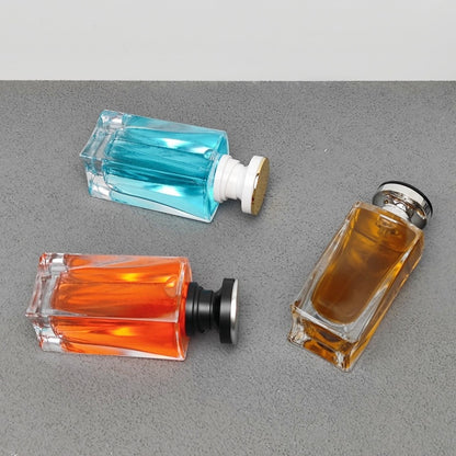 100ml Luxury Glass Perfume Bottle Empty Fragrance Packaging Bottle with Decorative Cap Custom Logo OEM ODM Perfume Packaging