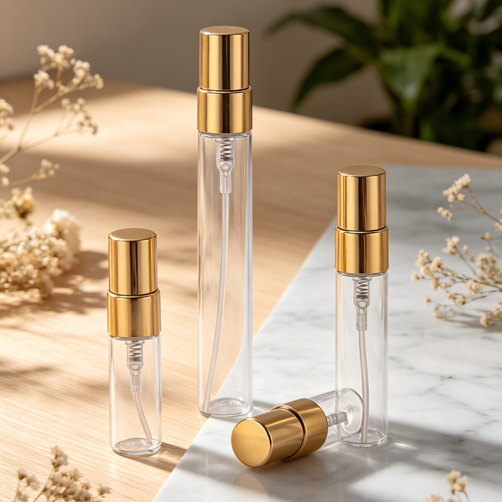 Factory Direct Sale: 2ml, 3ml, 5ml, 10ml Spray Bottles for Perfumes, Sample Sizes, Portable, Glass, High-end Spray Bottles.